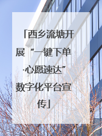 西乡流塘开展“一键下单·心愿速达”数字化平台宣传