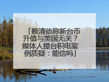 赖清德称新台币升值与美国无关？媒体人提台积电案例质疑：能信吗