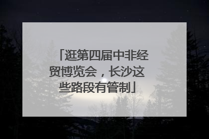 逛第四届中非经贸博览会，长沙这些路段有管制