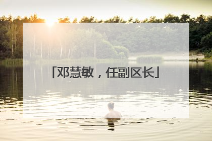邓慧敏，任副区长