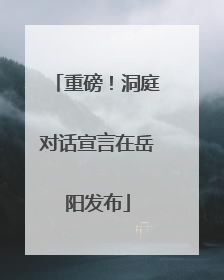 重磅！洞庭对话宣言在岳阳发布