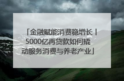 金融赋能消费稳增长丨5000亿再贷款如何撬动服务消费与养老产业