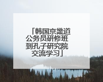 韩国京畿道公务员研修班到孔子研究院交流学习