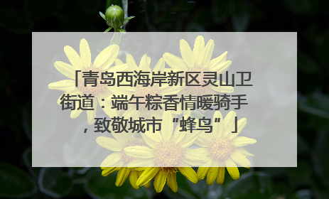 青岛西海岸新区灵山卫街道：端午粽香情暖骑手，致敬城市“蜂鸟”