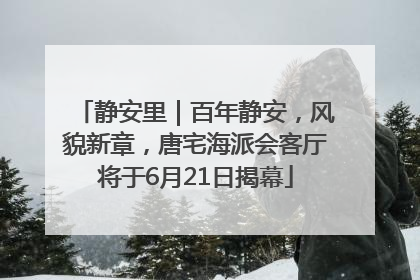 静安里｜百年静安，风貌新章，唐宅海派会客厅将于6月21日揭幕