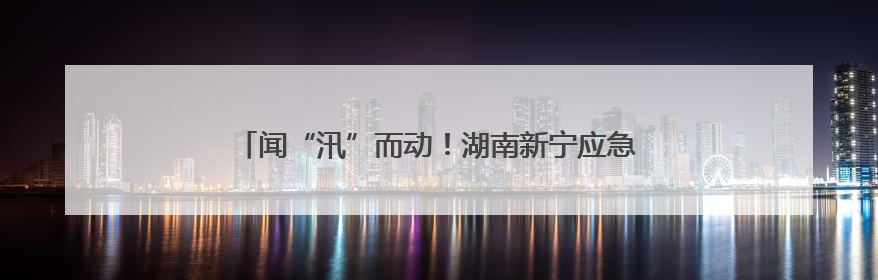 闻“汛”而动！湖南新宁应急铁军实战演练筑牢“安全堤”