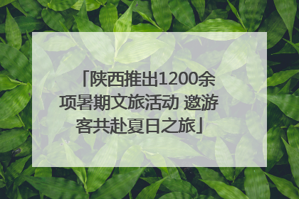 陕西推出1200余项暑期文旅活动 邀游客共赴夏日之旅