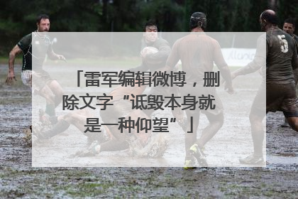 雷军编辑微博，删除文字“诋毁本身就是一种仰望”