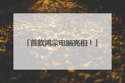 首款鸿蒙电脑亮相！