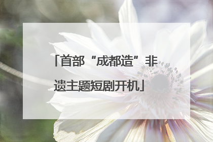 首部“成都造”非遗主题短剧开机