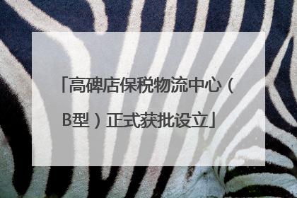 高碑店保税物流中心（B型）正式获批设立