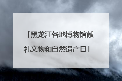 黑龙江各地博物馆献礼文物和自然遗产日