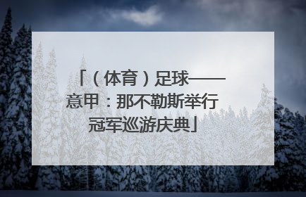 （体育）足球——意甲：那不勒斯举行冠军巡游庆典