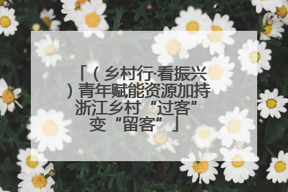 （乡村行·看振兴）青年赋能资源加持 浙江乡村“过客”变“留客”