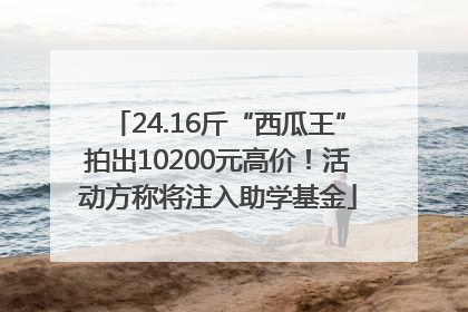24.16斤“西瓜王”拍出10200元高价！活动方称将注入助学基金